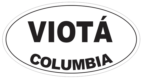 Viota Columbia Oval Bumper Sticker or Helmet Sticker D4512