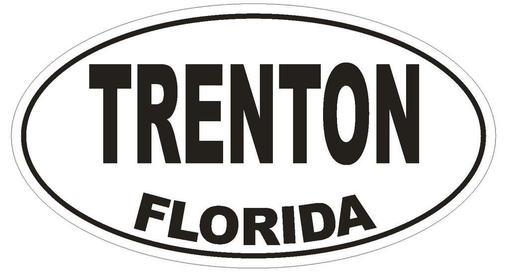 Trenton Florida Oval Bumper Sticker or Helmet Sticker D1606 Euro Oval - Winter Park Products