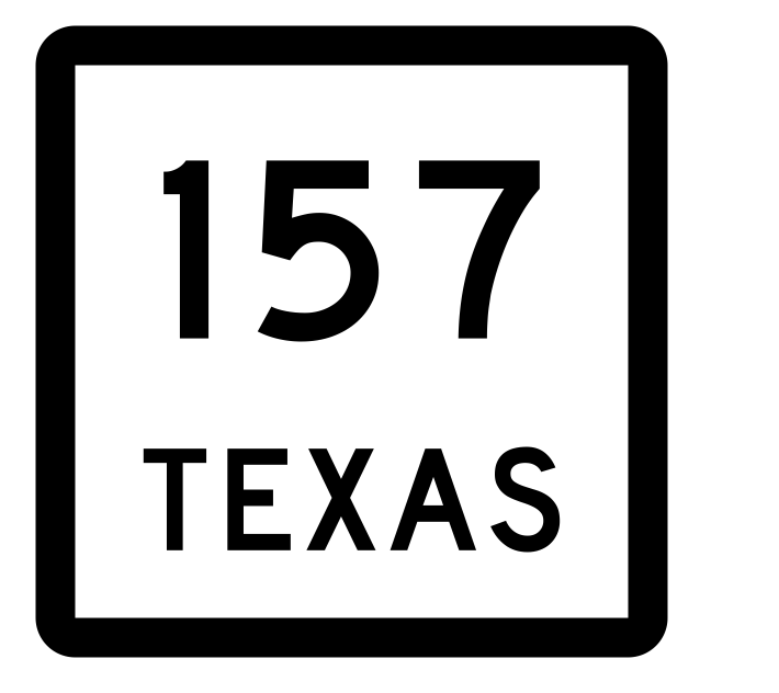 Texas State Highway 157 Sticker Decal R2456 Highway Sign - Winter Park Products