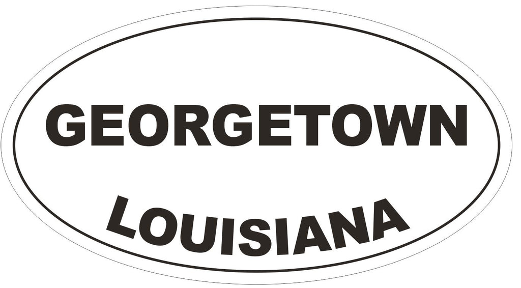 Georgetown Louisiana Oval Bumper Sticker or Helmet Sticker D3922