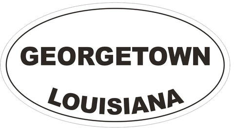 Georgetown Louisiana Oval Bumper Sticker or Helmet Sticker D3922