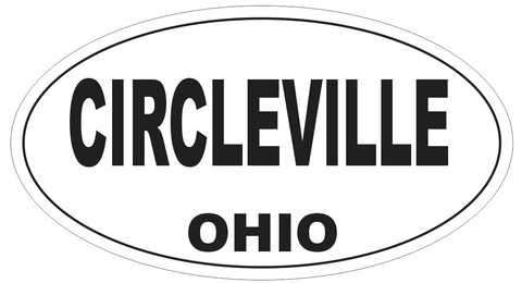 Circleville Ohio Oval Bumper Sticker or Helmet Sticker D6063