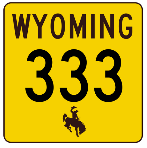 Wyoming Highway 333 Sticker R3516 Highway Sign
