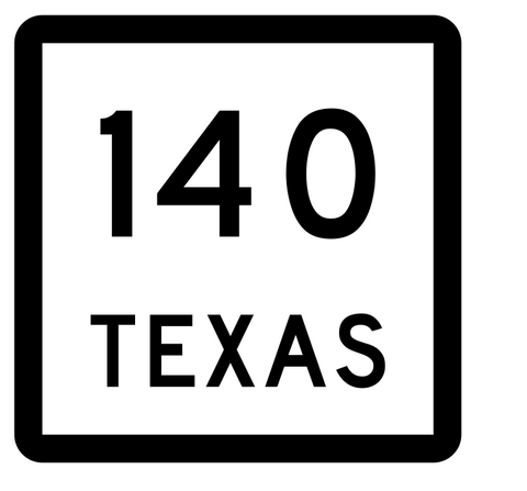 Texas State Highway 140 Sticker Decal R2439 Highway Sign - Winter Park Products