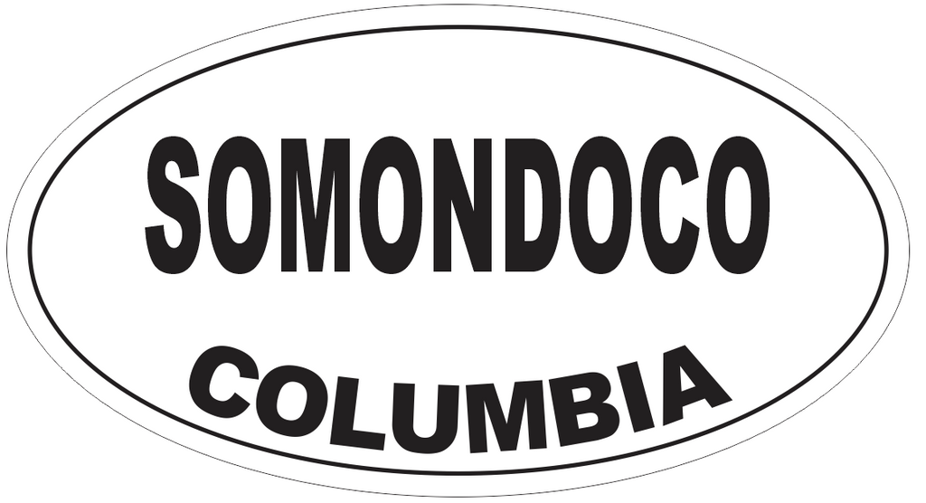 Somondoco Columbia Oval Bumper Sticker or Helmet Sticker D4787