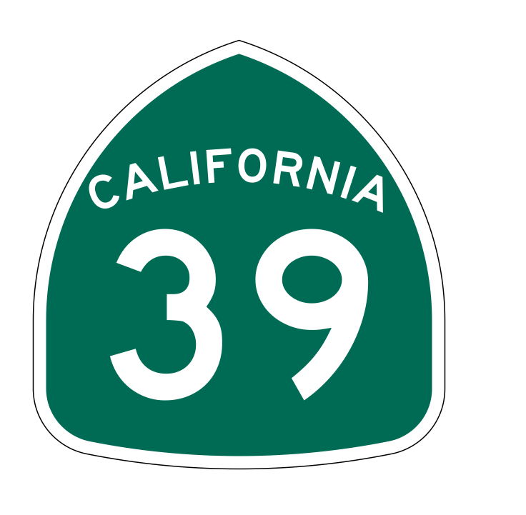 California State Route 39 Sticker Decal R1142 Highway Sign - Winter Park Products