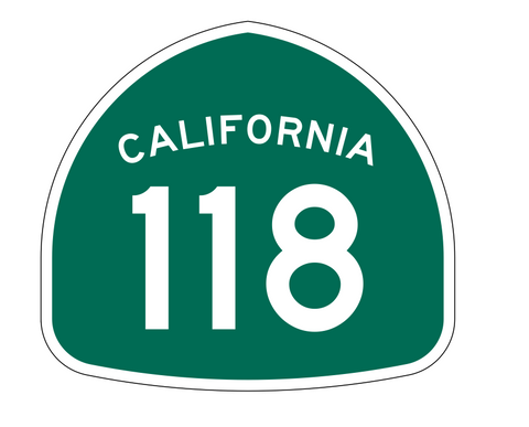California State Route 118 Sticker Decal R1193 Highway Sign - Winter Park Products