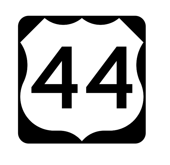 US Route 44 Sticker R1907 Highway Sign Road Sign - Winter Park Products