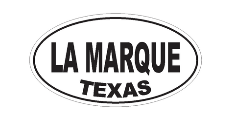 La Marque Texas Oval Bumper Sticker or Helmet Sticker D3611 Euro Oval - Winter Park Products