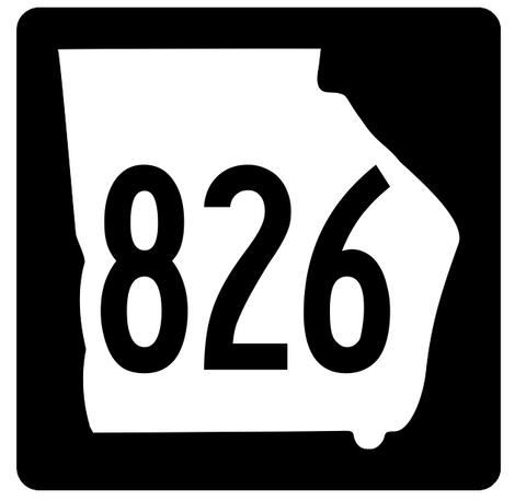 Georgia State Route 826 Sticker R4091 Highway Sign Road Sign Decal
