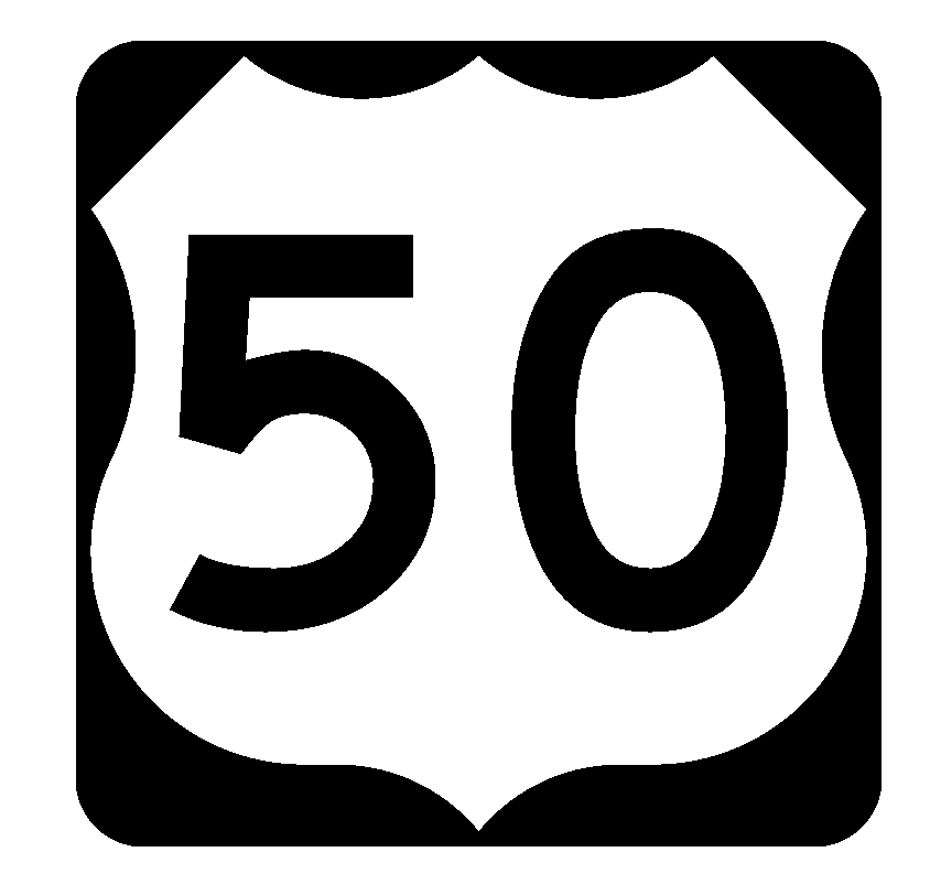 US Route 50 Sticker Decal R1046 Highway Sign Road Sign - Winter Park Products