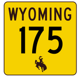 Wyoming Highway 174 Sticker R3448 Highway Sign
