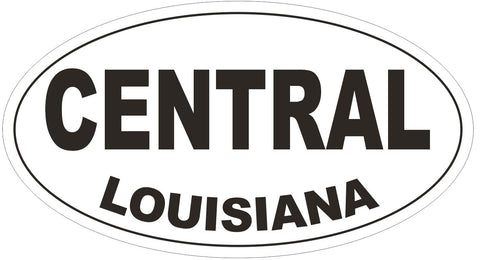 Central Louisiana Oval Bumper Sticker or Helmet Sticker D3797