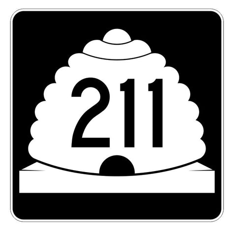 Utah State Highway 211 Sticker Decal R5513 Highway Route Sign