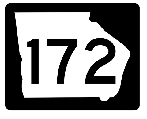 Georgia State Route 172 Sticker R3838 Highway Sign