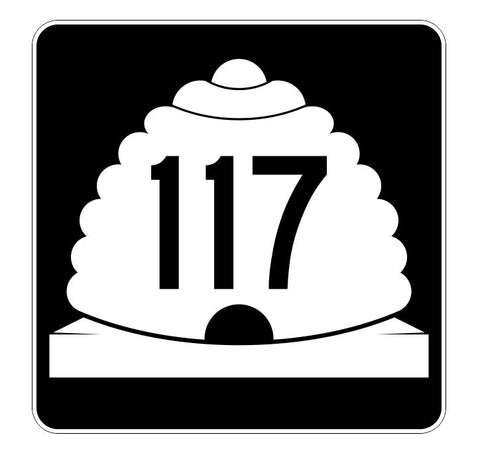 Utah State Highway 117 Sticker Decal R5375 Highway Route Sign
