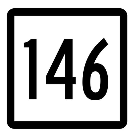 Connecticut State Highway 146 Sticker Decal R5158 Highway Route Sign