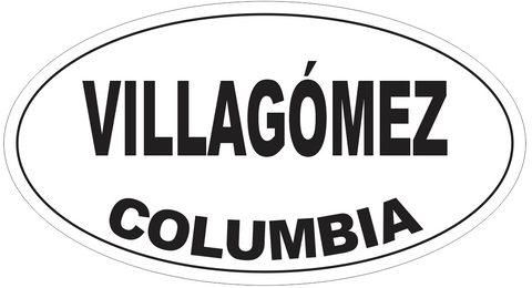 Villagomez Columbia Oval Bumper Sticker or Helmet Sticker D4862