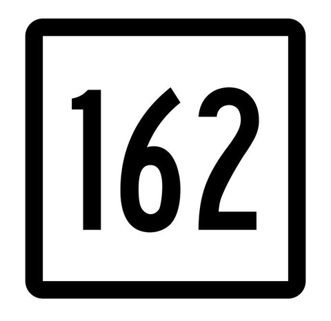 Connecticut State Highway 162 Sticker Decal R5173 Highway Route Sign