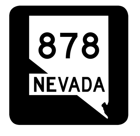 Nevada State Route 878 Sticker R3166 Highway Sign Road Sign