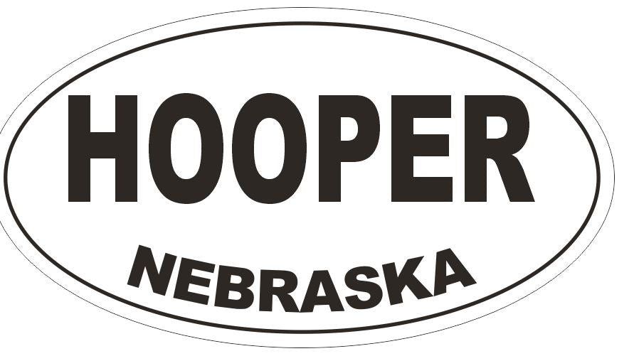 hooper Oval Bumper Sticker or Helmet Sticker D5092 Oval
