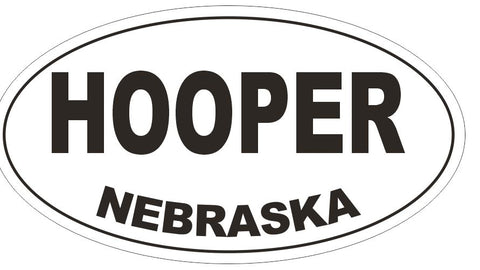 hooper Oval Bumper Sticker or Helmet Sticker D5092 Oval