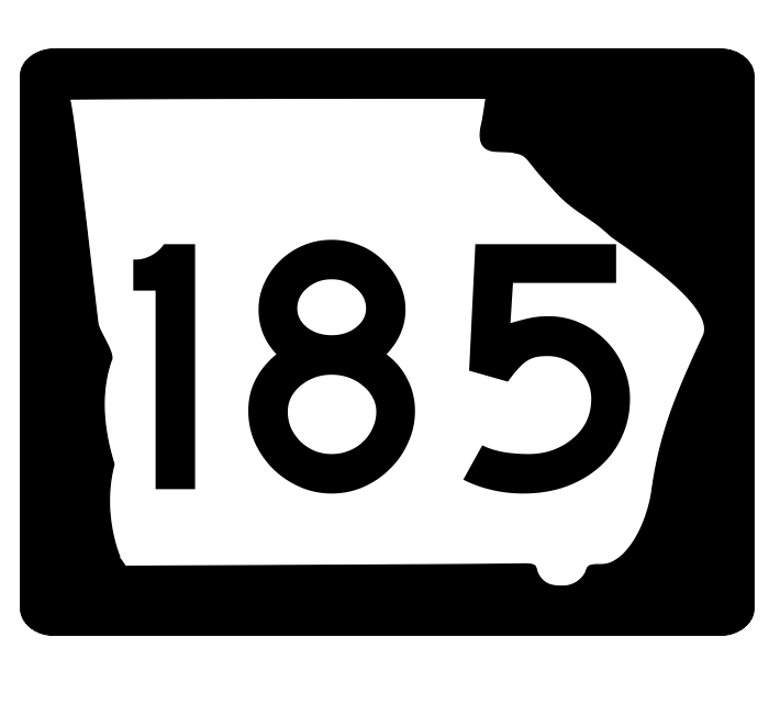 Georgia State Route 185 Sticker R3851 Highway Sign