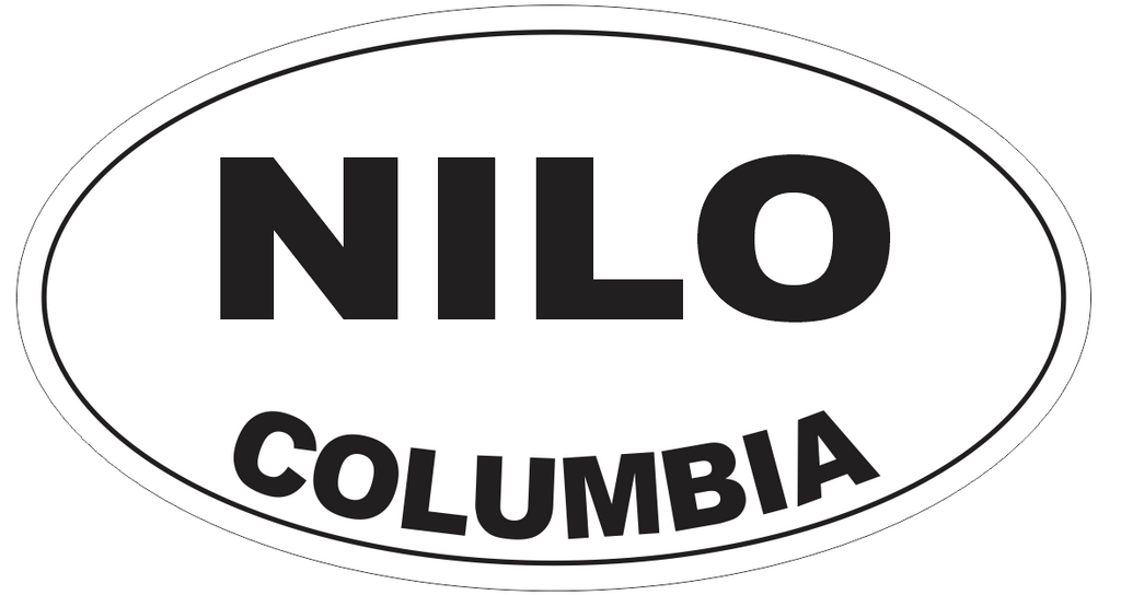 Nilo Columbia Oval Bumper Sticker or Helmet Sticker D4479