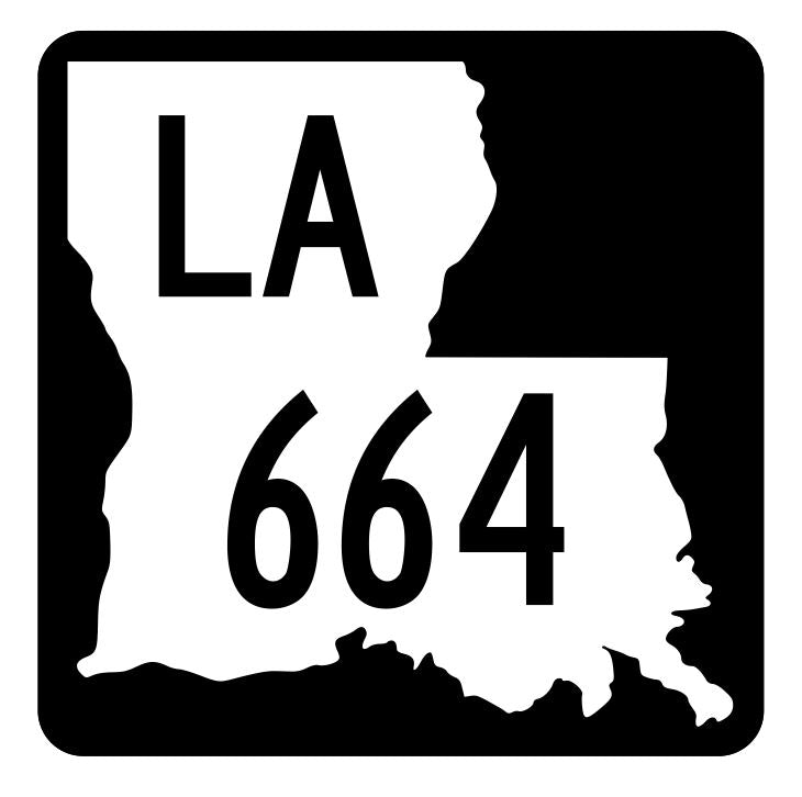 Louisiana State Highway 664 Sticker Decal R6050 Highway Route Sign