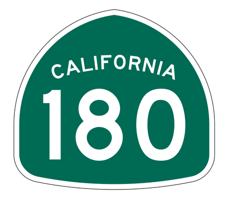 California State Route 180 Sticker Decal R1248 Highway Sign - Winter Park Products