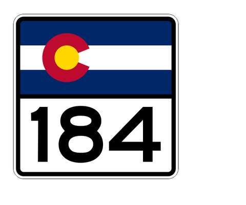 Colorado State Highway 184 Sticker Decal R2221 Highway Sign - Winter Park Products