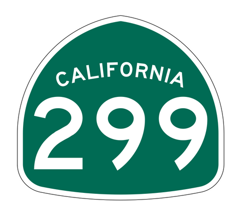 California State Route 299 Sticker Decal R1326 Highway Sign - Winter Park Products