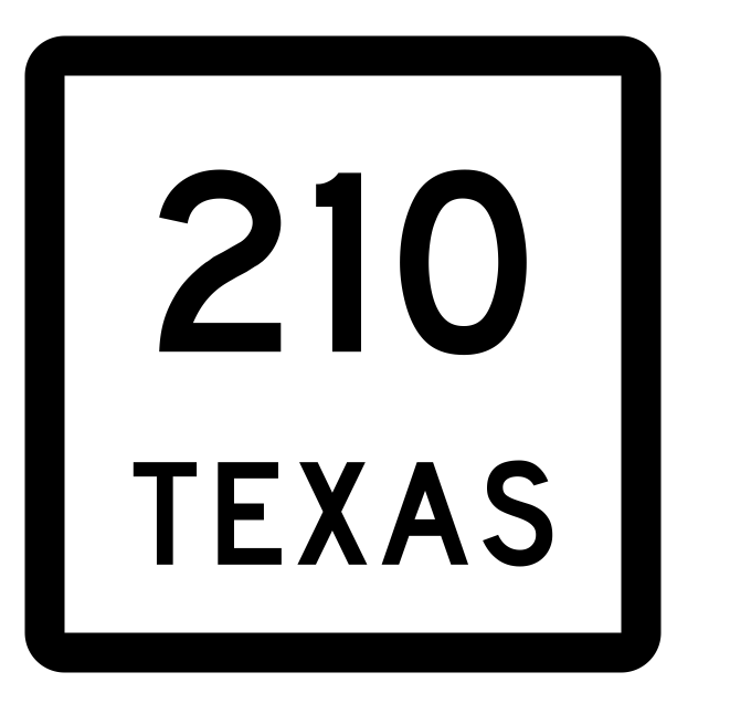 Texas State Highway 210 Sticker Decal R2507 Highway Sign