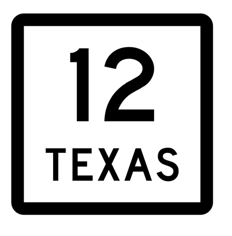 Texas State Highway 12 Sticker Decal R2266 Highway Sign - Winter Park Products