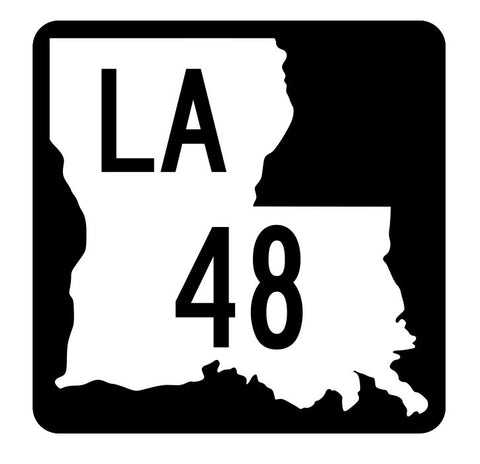 Louisiana State Highway 48 Sticker Decal R5774 Highway Route Sign