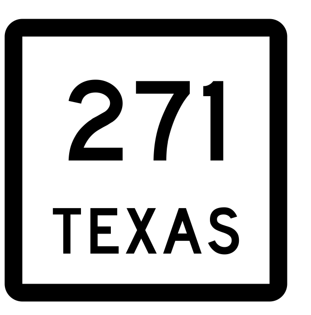 Texas State Highway 271 Sticker Decal R2566 Highway Sign