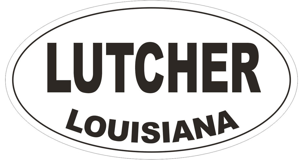 Lutcher Louisiana Oval Bumper Sticker or Helmet Sticker D3849