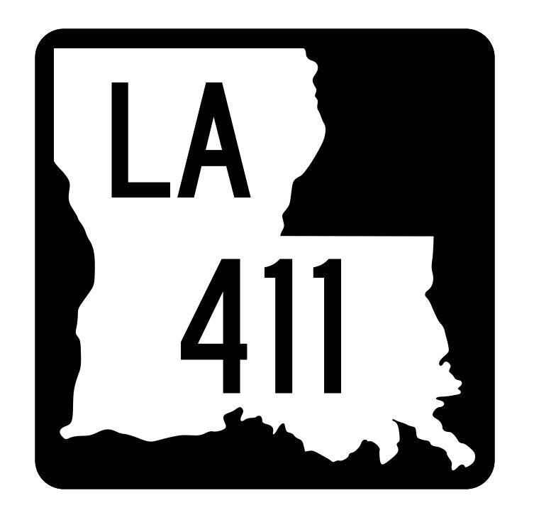 Louisiana State Highway 411 Sticker Decal R5942 Highway Route Sign