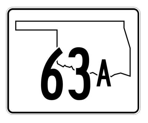 Oklahoma State Highway 63A Sticker Decal R5627 Highway Route Sign