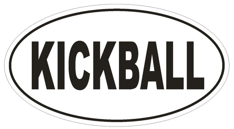 KICKBALL Oval Bumper Sticker or Helmet Sticker D1931 Euro Oval - Winter Park Products