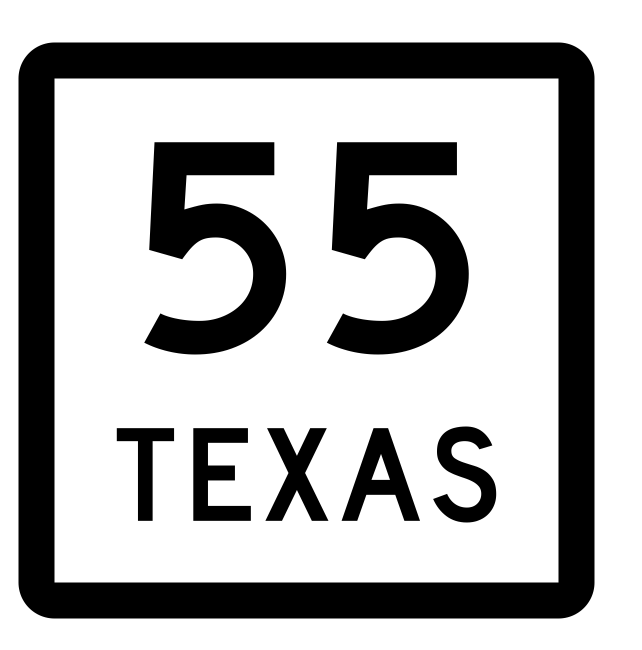 Texas State Highway 55 Sticker Decal R2356 Highway Sign - Winter Park Products