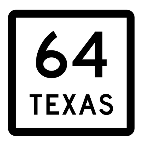 Texas State Highway 64 Sticker Decal R2365 Highway Sign - Winter Park Products