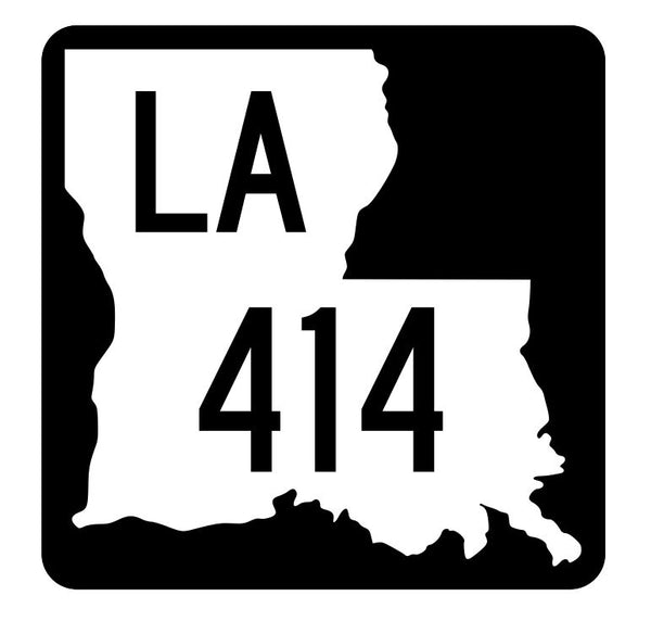 Louisiana State Highway 414 Sticker Decal R5945 Highway Route Sign ...