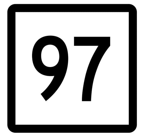 Connecticut State Highway 97 Sticker Decal R5117 Highway Route Sign