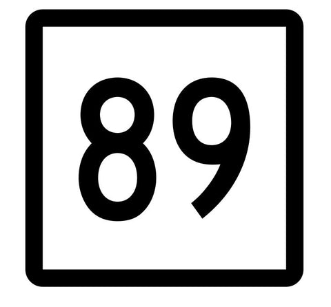 Connecticut State Highway 89 Sticker Decal R5115 Highway Route Sign