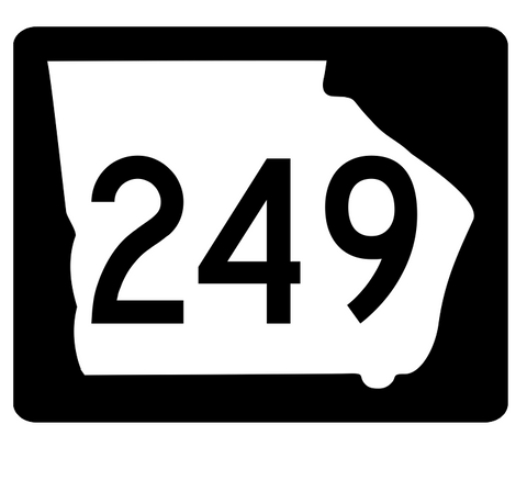 Georgia State Route 249 Sticker R3915 Highway Sign