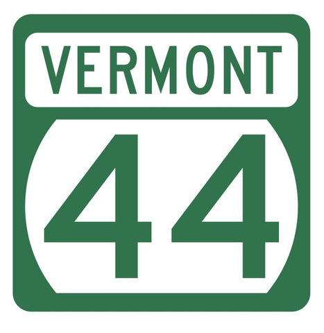 Vermont State Highway 44 Sticker Decal R5288 Highway Route Sign
