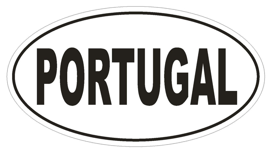 PORTUGAL Oval Bumper Sticker or Helmet Sticker D2144 Country Euro oval - Winter Park Products