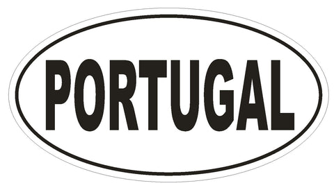 PORTUGAL Oval Bumper Sticker or Helmet Sticker D2144 Country Euro oval - Winter Park Products