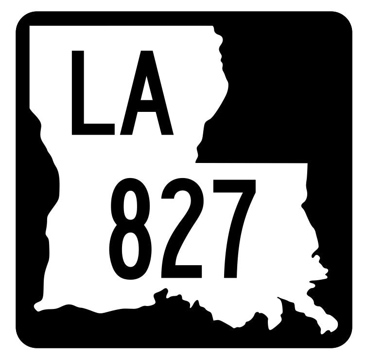 Louisiana State Highway 827 Sticker Decal R6127 Highway Route Sign